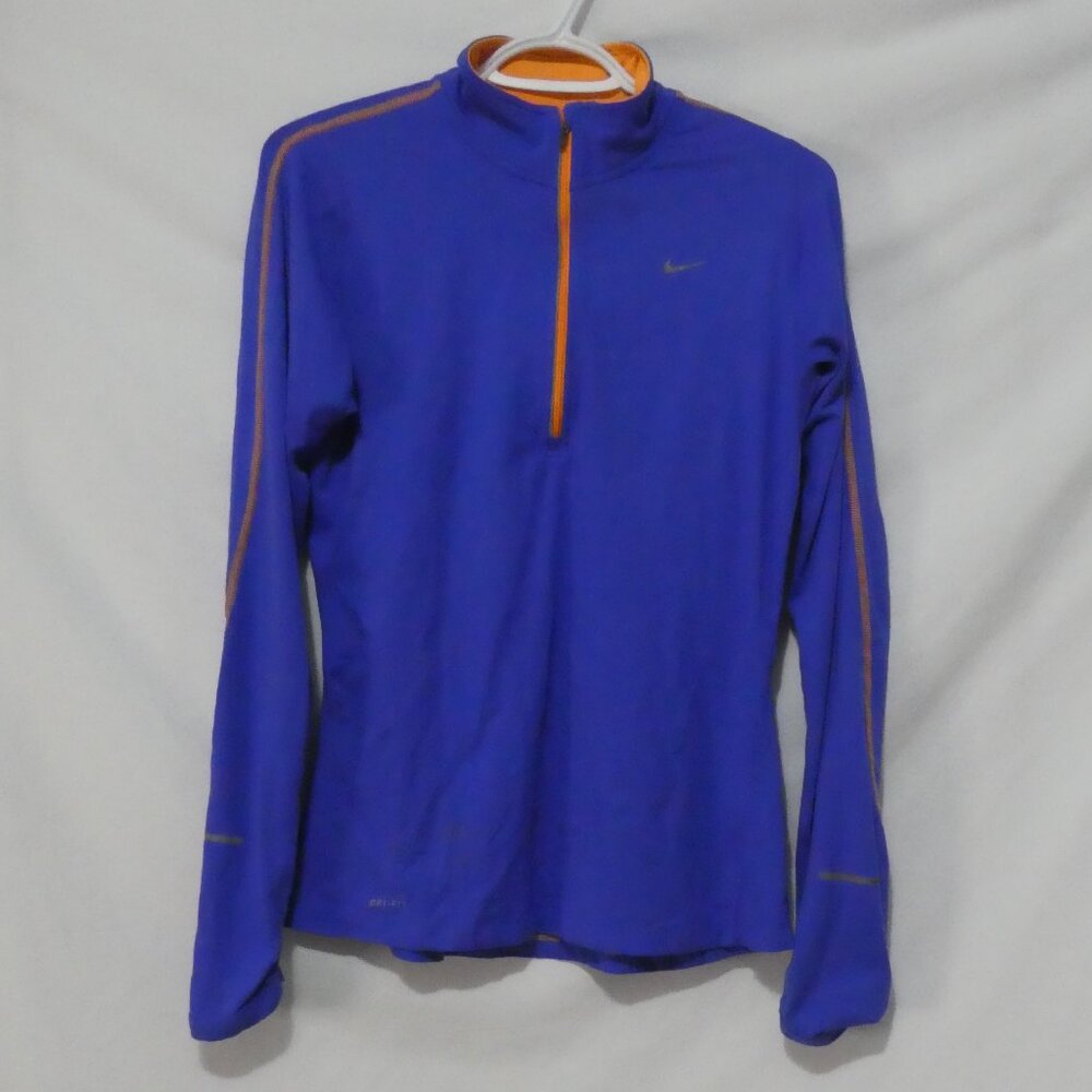 NIKE - Running - Dri-Fit | small | Blue Exercise Shirt With Thumbholes | EUC